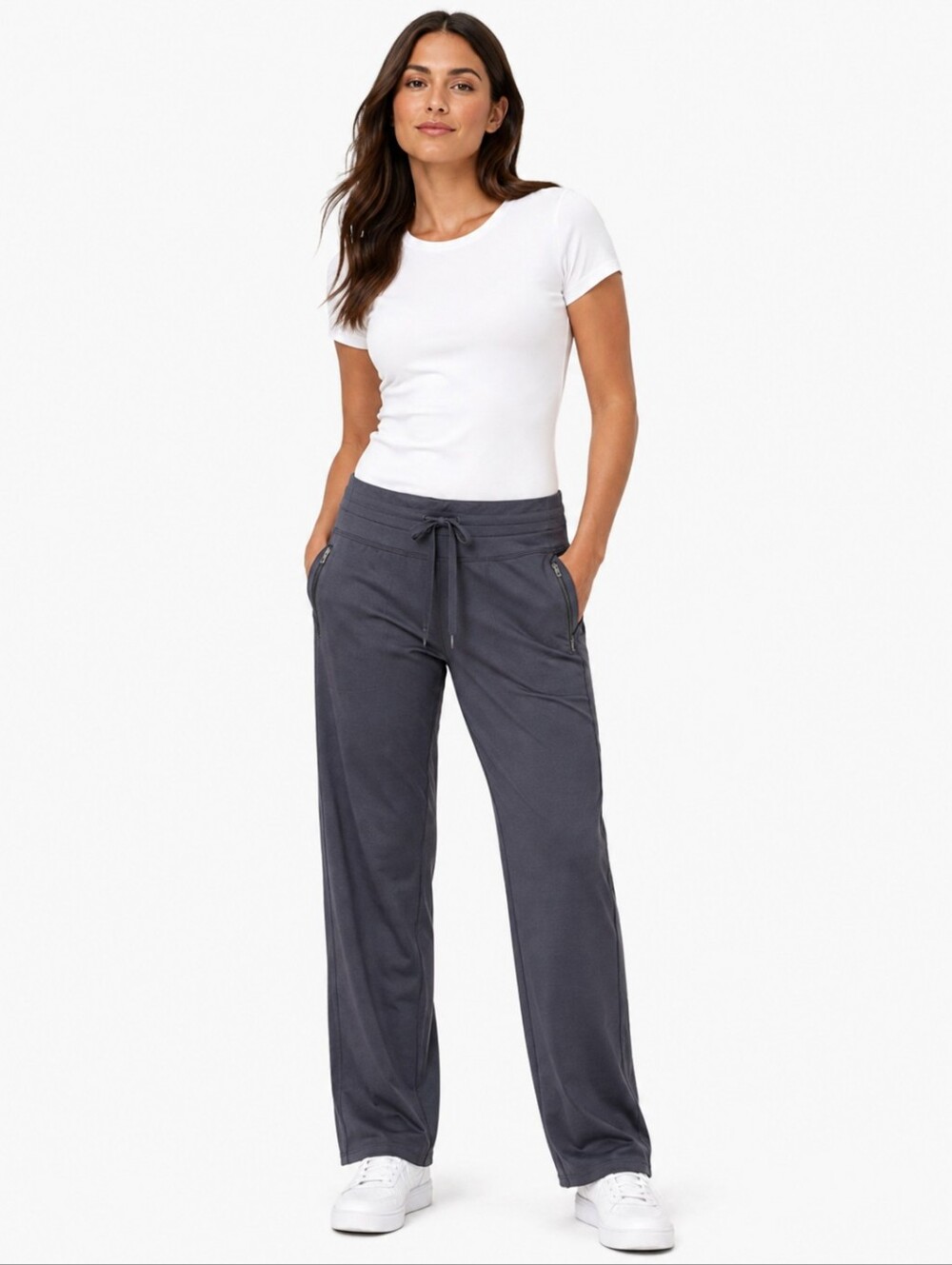 C9 by Champion DuoDry+ Straight Leg Track Pants XS Grey Sportif Sporty Chic